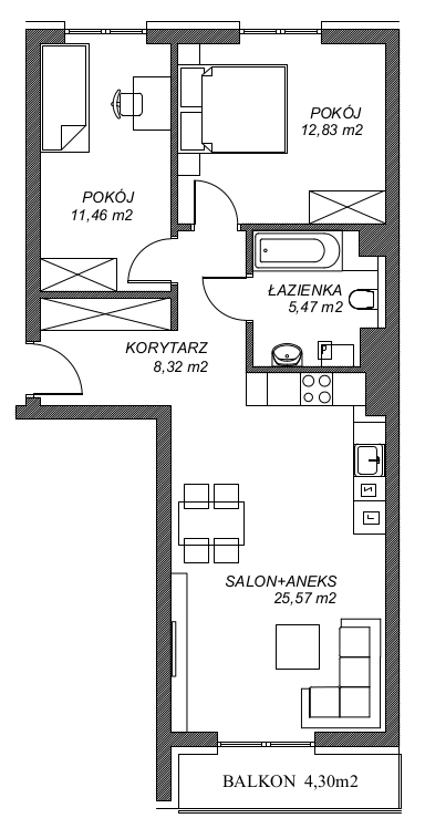 Nowe Skiereszewo Mieszkanie A01