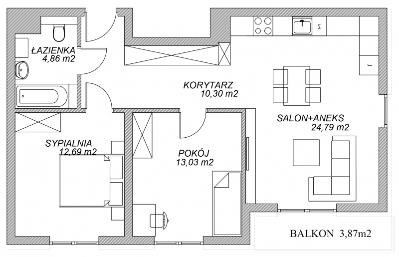 Nowe Skiereszewo Mieszkanie B04