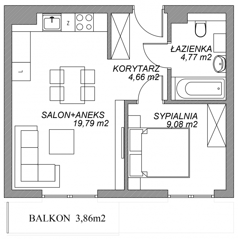 Nowe Skiereszewo Mieszkanie B33